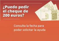 Ya se pedir la ayuda de 200 euros? Así puedes solicitar el cheque y este es el plazo